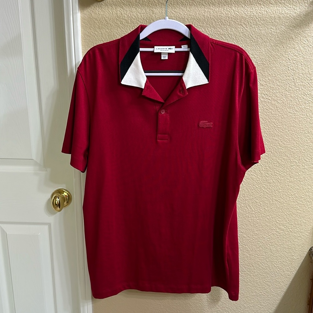 Lacoste polo, size L